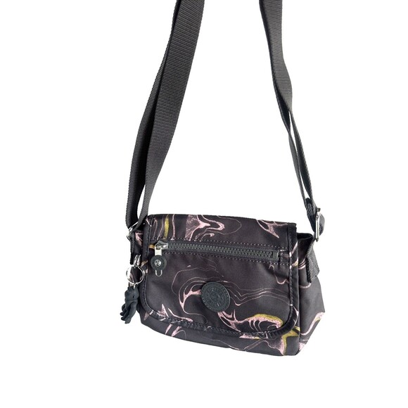 Kipling Sabian U PRT Small Flap Crossbody Bag Gray w/Soft Marble Print NEW - Picture 2 of 7
